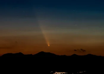 cometa, não periódico, corpo, celeste;